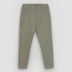 BYLT Basics Men's Tech Denim Everyday Pant Tan Straight Fit 32 Comfort Golf